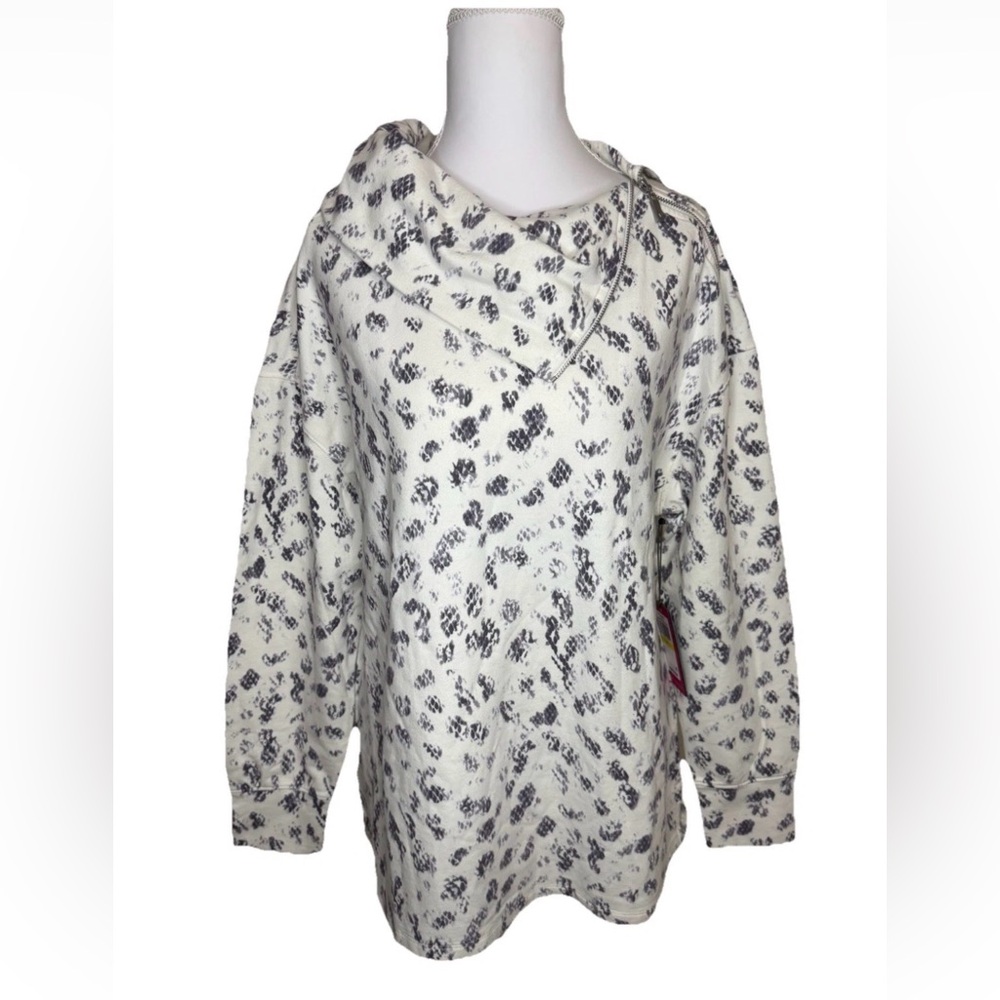 Vince Camuto Cream and Black Cowl Neck Sweater